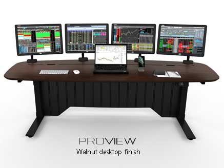 ProView sit-stand home studio desk fro editing, finance and media set ups