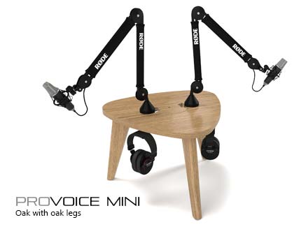 Podcast coffee table and side table