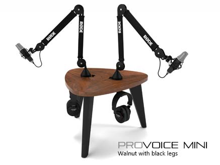 Podcast coffee table and side table