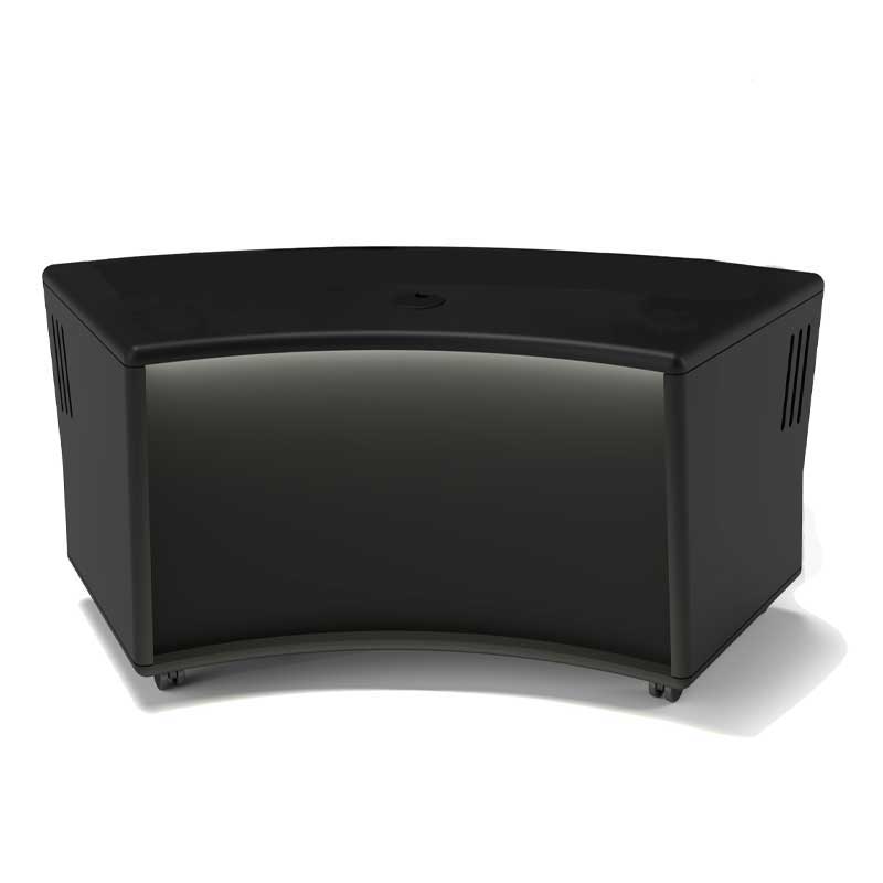 ProHost presenter desk for 2 people in black lacquered finish